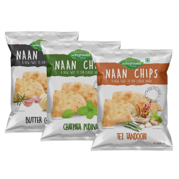 Wingreens Farms Naan Chips Pack of 150g
